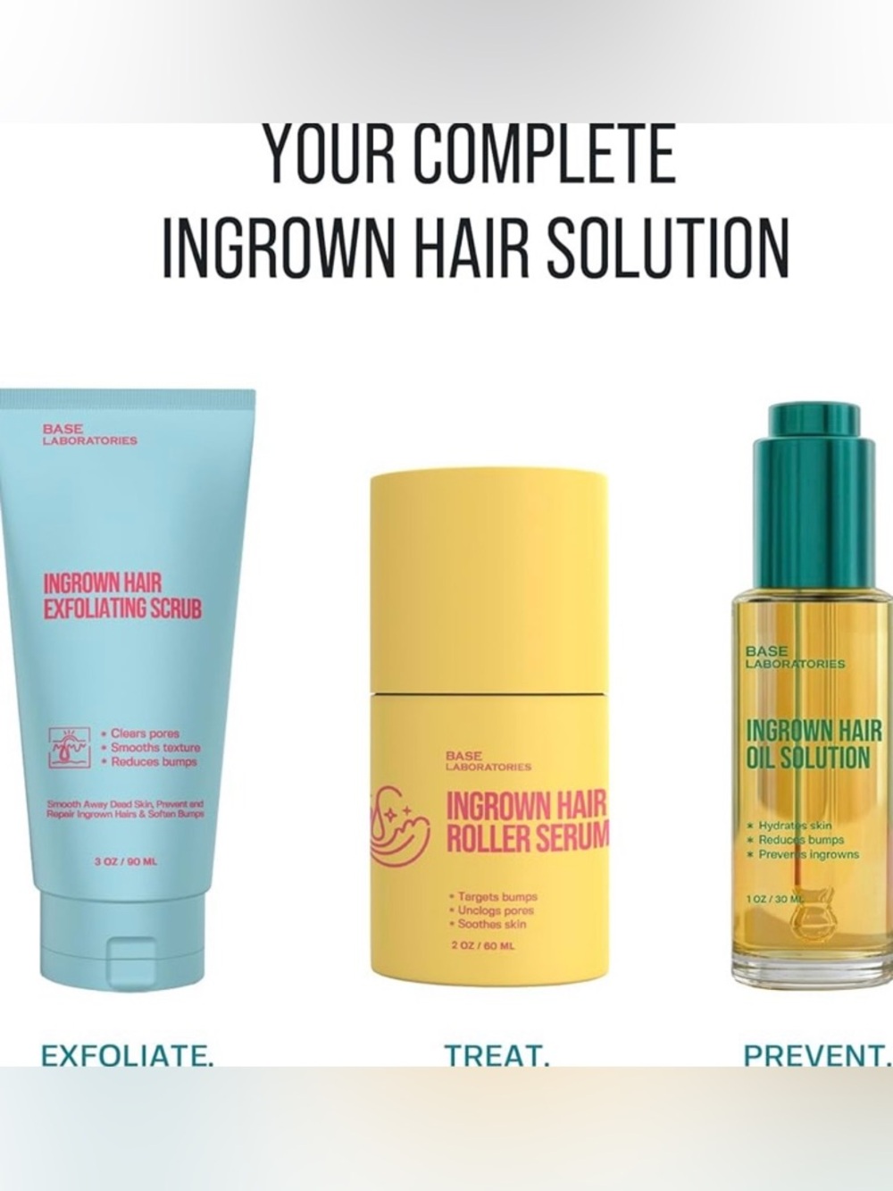 Base Labs Ingrown Hair Routine Trio - Picture 9 of 11